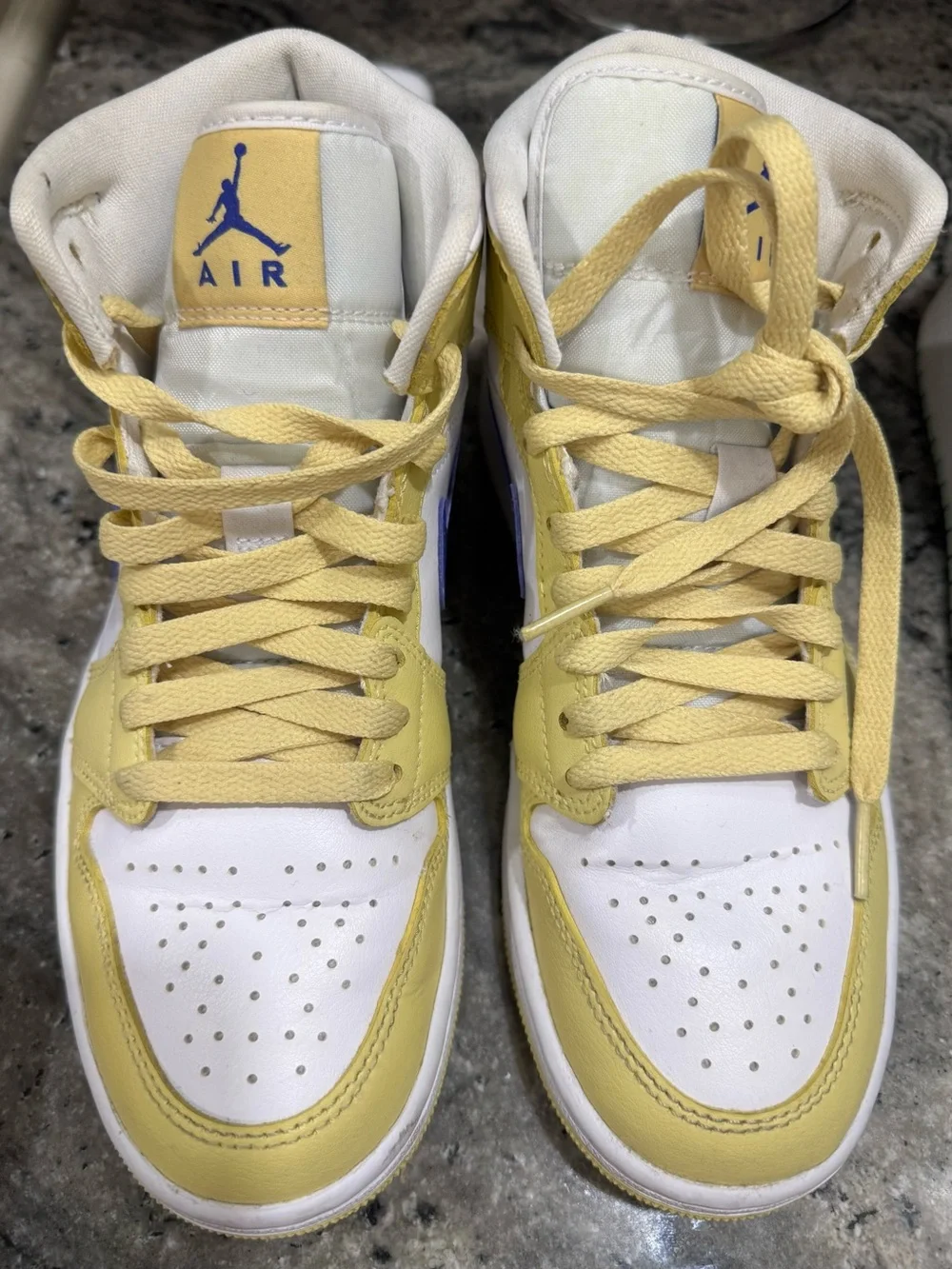 Jordan Kids' High-Top Sneakers - Yellow & White